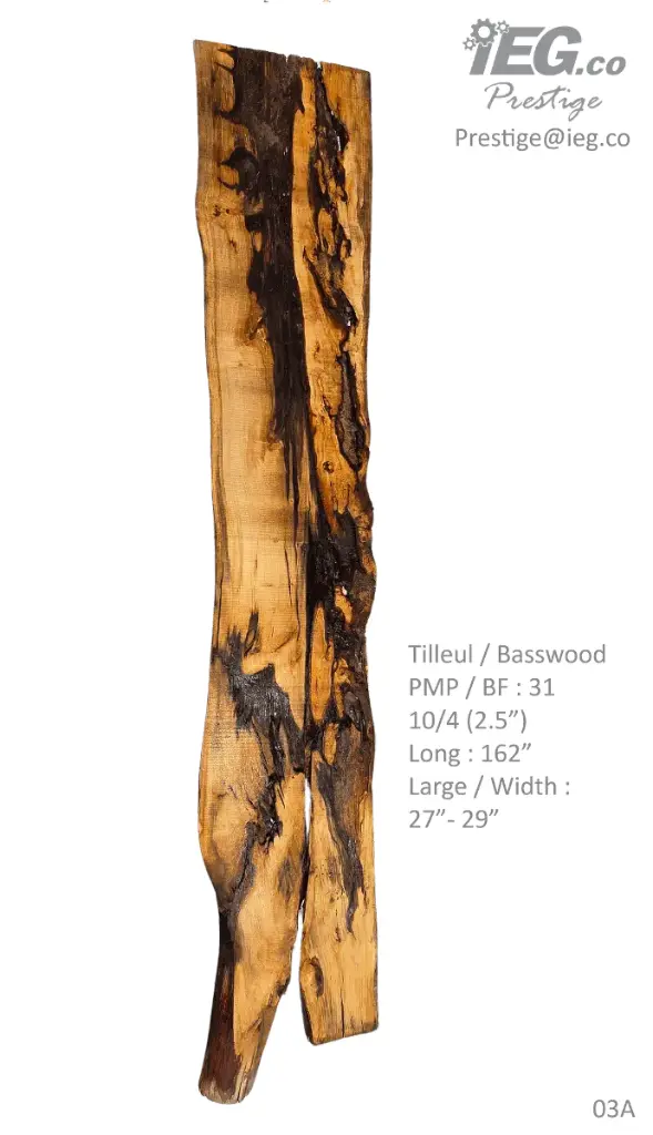 [PRES-03] Slab Live Edge type wood PRES-03