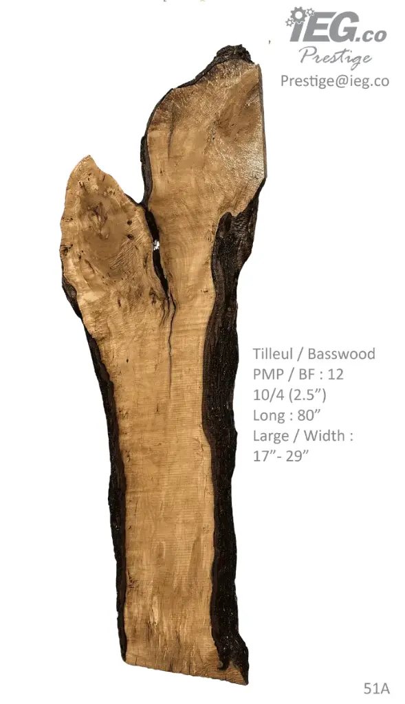 [PRES-51] Slab Live Edge type wood PRES-51